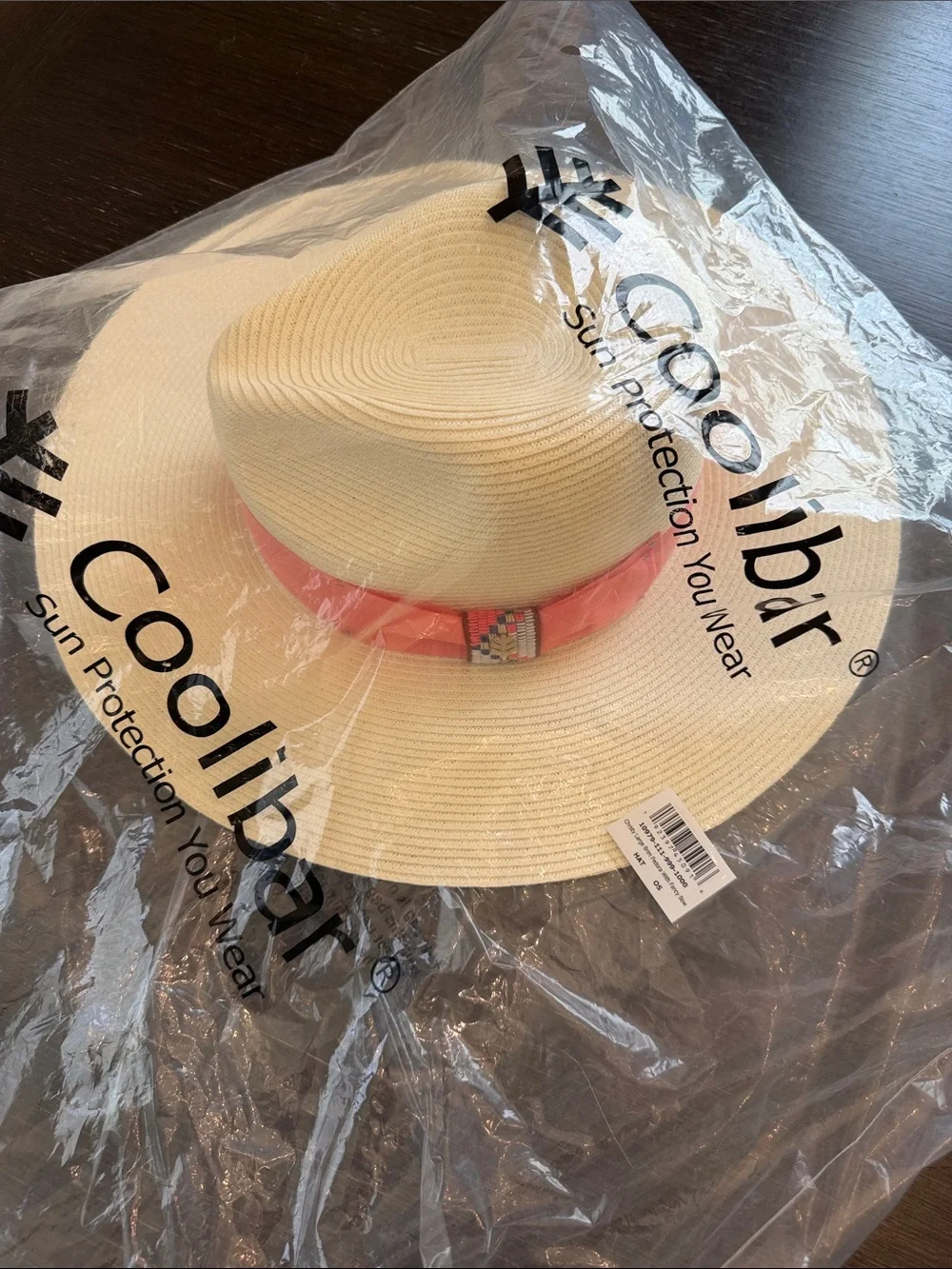 NWT Coolibar Christy Large Brim Fedora With Fancy Bow